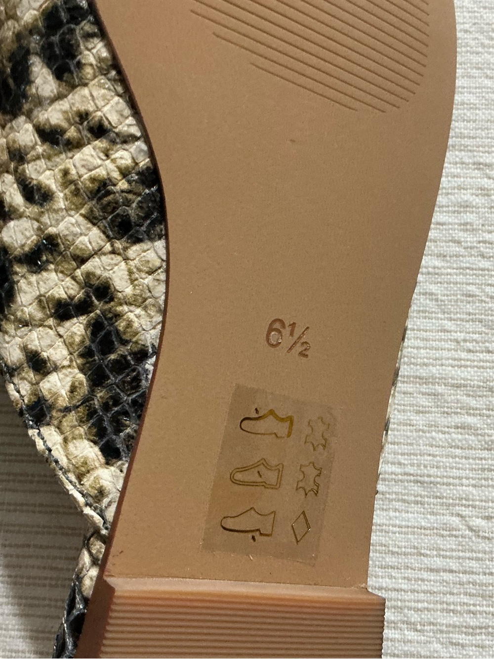 Madewell Remi Mule Snake-Embossed Leather Shoe Size 6.5 - Picture 4 of 5
